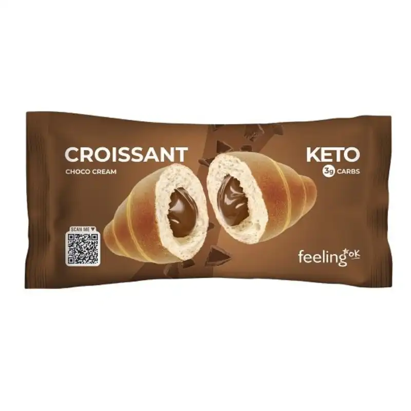 croissant-ripieno-di-crema-al-cioccolato-50g KETO Croissant met chocolade - Afbeelding 1