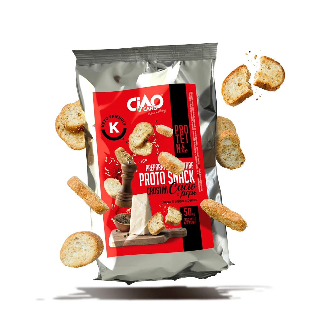 crostini cacio pepe CIAO CARB – Crostini Cacio & Pepe - Afbeelding 1