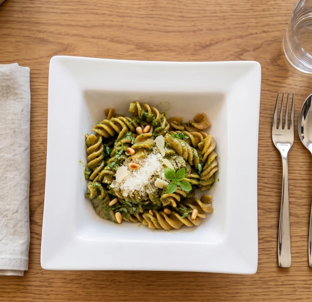 fusili pasta pesto Low Carb Pasta pesto - Afbeelding 1